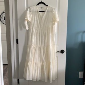 Madewell Ivory Swiss-dot Maxi Dress